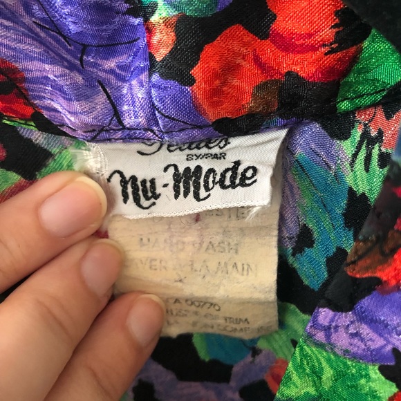 🧬 Vintage blouse, floral print and now at the front, size Medium - Picture 6 of 6